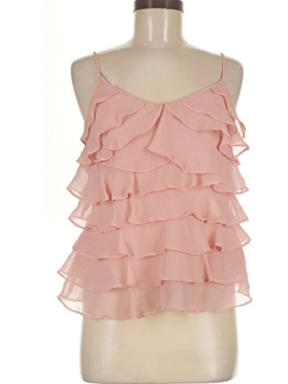 Candie's Pink Layered Ruffle Camisole Tank